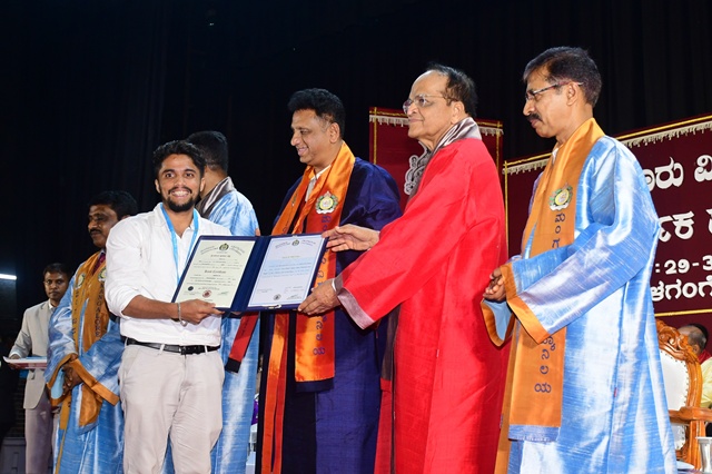 Gireesh P. M. has secured the first rank and gold medal in M.A. Gireesh P. M. has secured the first rank and gold medal in M.A.